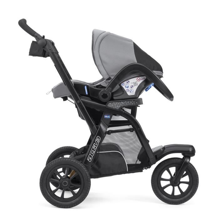 Chicco poussette combinée trio activ3 top grey 3 roues best sale