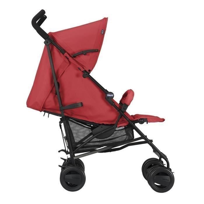 CHICCO Poussette canne London Up 0 36 mois Jusqu a 15kg Dossier inclinable Arceau de securite Rouge Passion Cdiscount Puericulture Eveil bebe