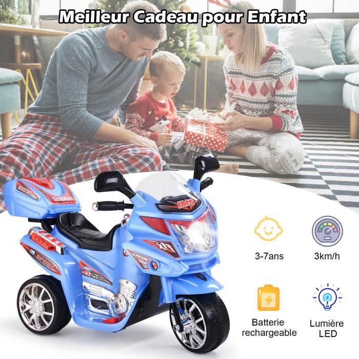 Moto Routière Electrique à 3 Roues - Avec Batterie Rechargeable Pour Enfant  MDD00182 - Sodishop