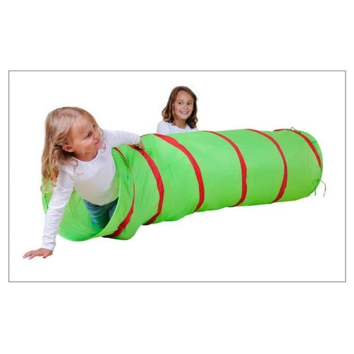 YINN Tunnel de jeu pour enfants avec 250 balles Vert 175cm Polyester