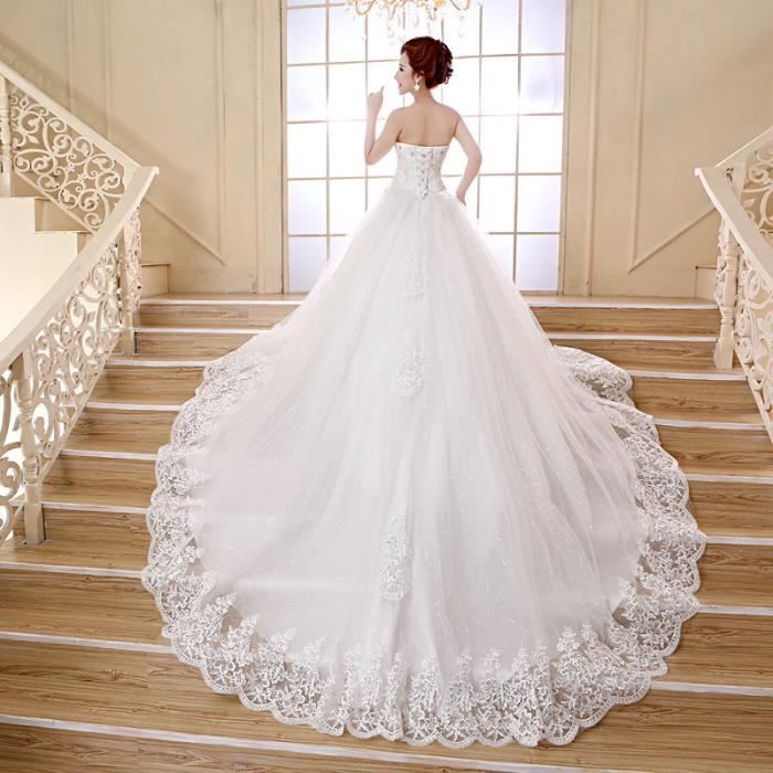 Robes de mari e XXL blanches 2021 printemps nouvelles bretelles