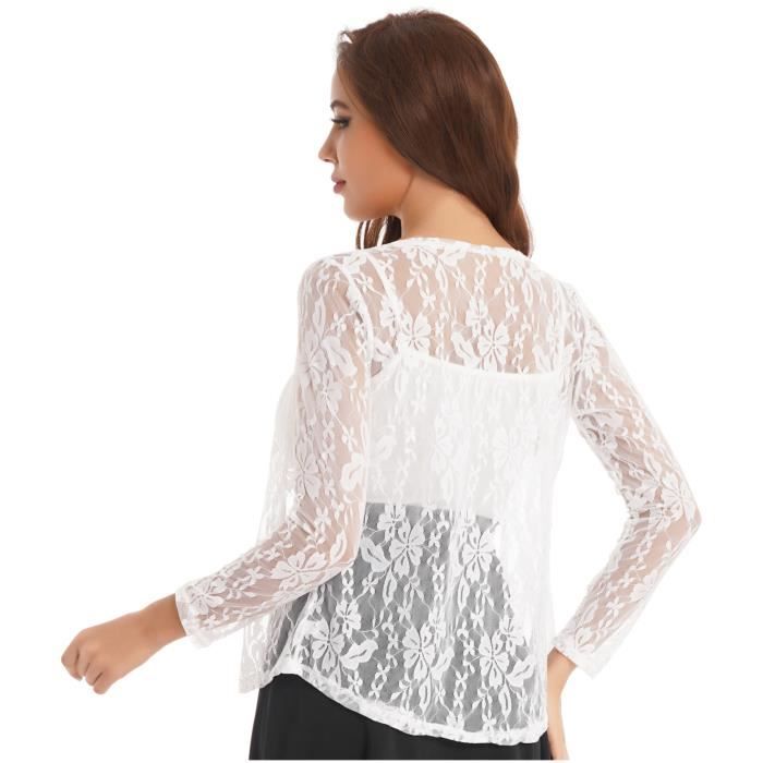 Boléro Dentelle Florale Filles - Manches Longues Coton - Pour Robes & Occasions Spéciales
