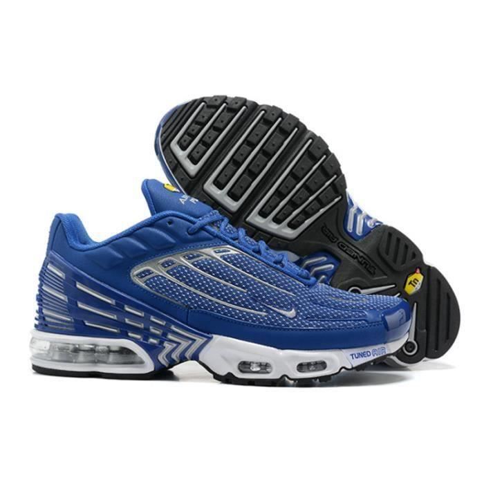 Chaussures Homme NIKE Tn Plus 3 Bleu Lacets Synth tique