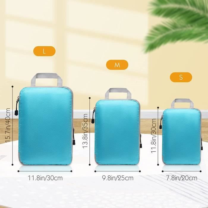 Organiseur de bagage NOVAGO Set de 6 sacs, organisateurs Organiseurs de  bagage de valise et de voyage (Bleu foncé / étoiles)