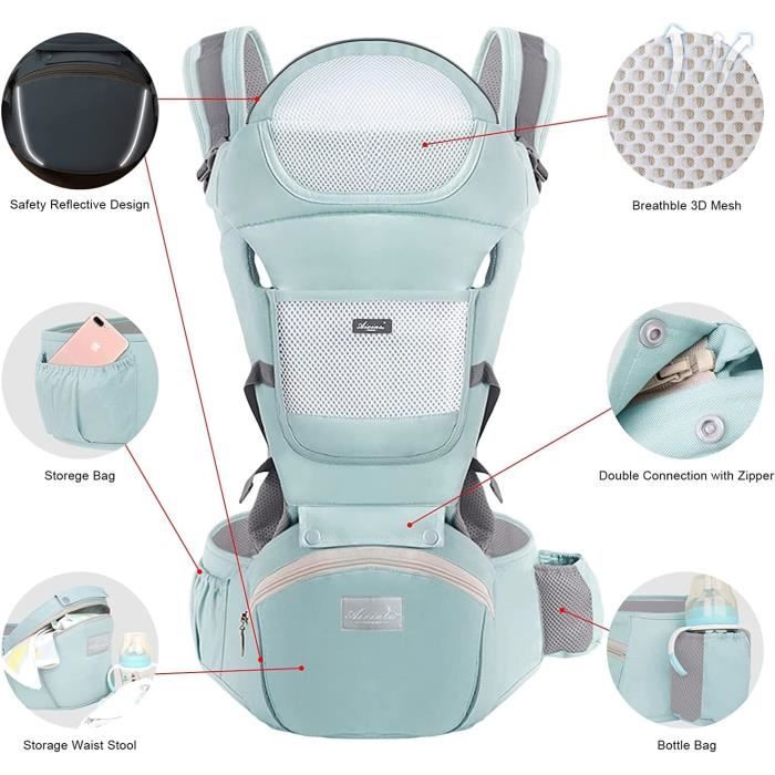 TOFFCAEA Porte Bebe Randonn e avec Si ge Hanche Multifonction 6