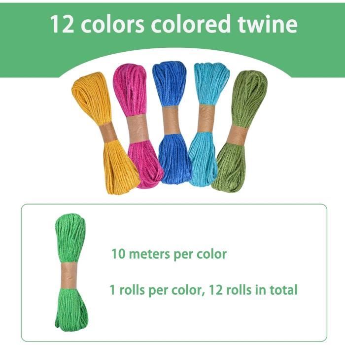 LEREATI Ficelle Jute 5mm X 10m Rose - Corde Chanvre Naturelle Pour Décoration Et Jardinage