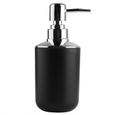 Bain 6pcs Accessoires de salle de bain Set Porte-brosse à dents poubelle distributeur de savon (noir) -ABI-2