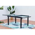 Table extensible en aluminium - BRESCIA - CONCEPT USINE - Design moderne - Plateau en verre-2