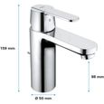 GROHE Robinet de salle de bains lavabo Get, tirette de vidage, bonde incluse, robinet mousseur économie d'eau, taille M, 23454000-2