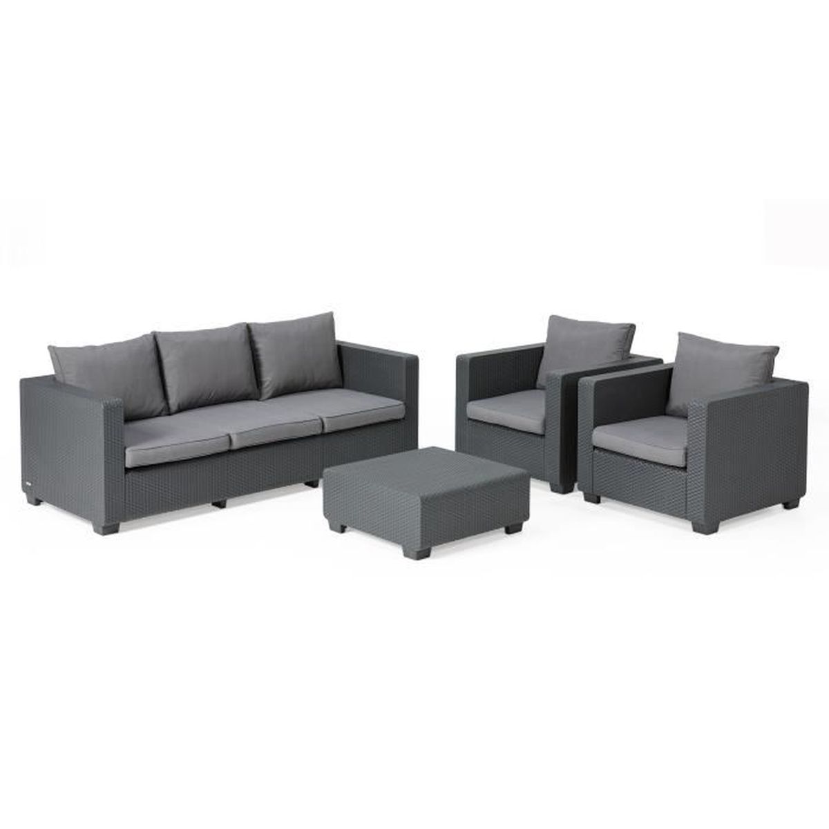 Canape De Jardin Salta Anthracite Allibert Achat Vente