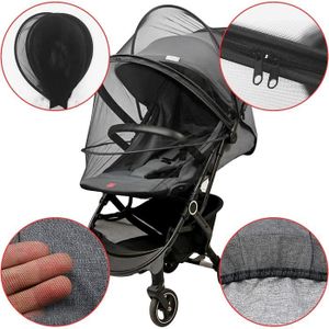 Moustiquaire Poussette Universelle - Protection Anti-Moustiques Et Insectes - Tissu Maillé Fin, Lavable - Pour Landau, Siège Auto, Berceau