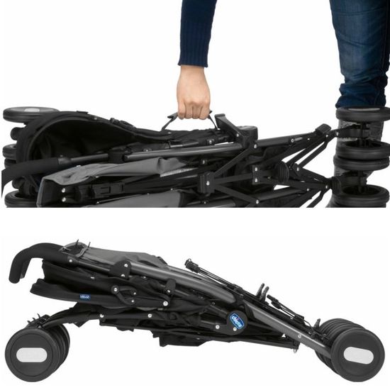 Poussette double chicco store echo coal