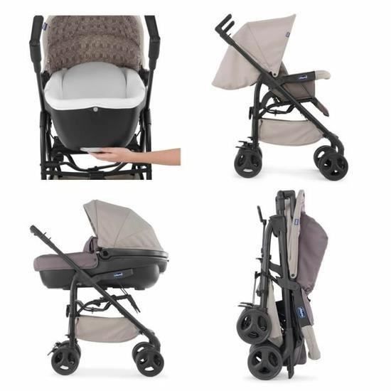 Poussette trio top chicco sprint black
