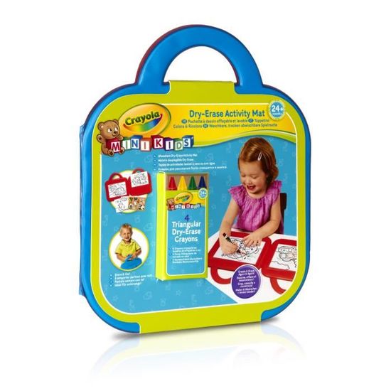 Crayola Mini Kids Mon 1er Pupitre Effacable A Sec Pochette A Dessin Coloriage Pour Enfant Et Tout Petit Cdiscount Jeux Jouets