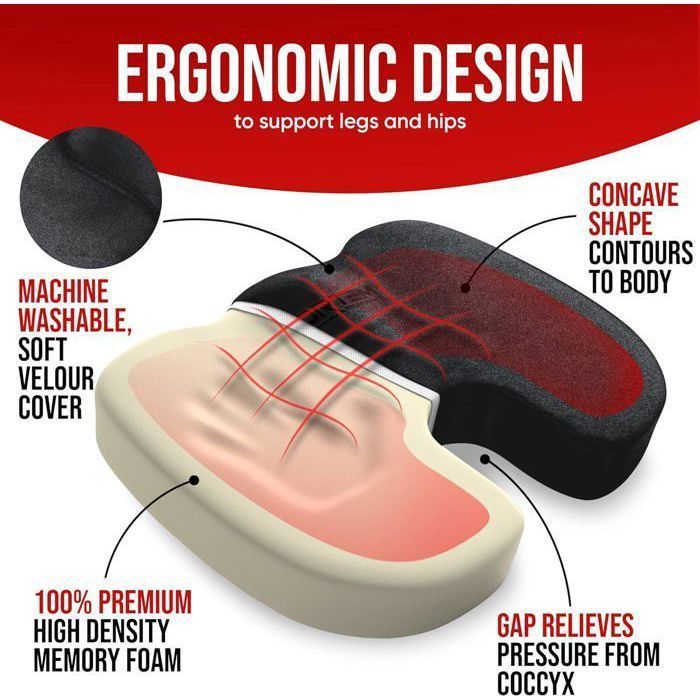 Hypuno Coussin Lombaire orthopédique - Soutien Lombaire Ergonomique en