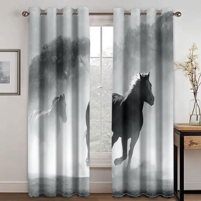 Rideau Occultant - Cheval - Isolant Thermique et Phonique - 60x120cm x