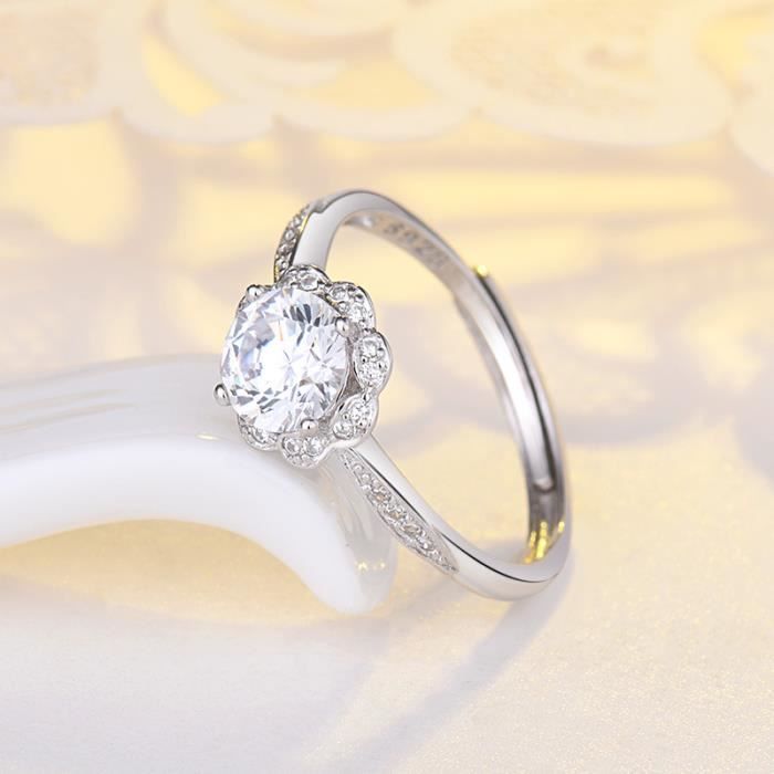 Milacolato Bague Argent Sterling 925 Torsadée Plaqué Or Blanc - Bague Fine 1,5mm Taille 52-64