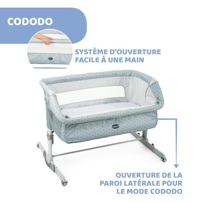 Lit cododo Next2Me Dream silver - Made in Bébé