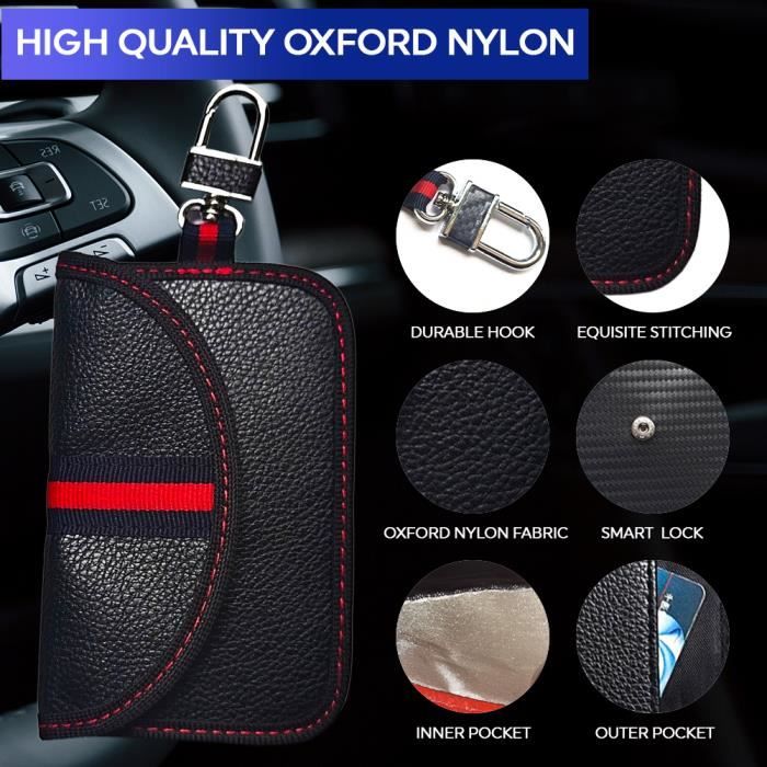 2 Pochettes anti RFID Étui blocage signal clé voiture, Etui pochette