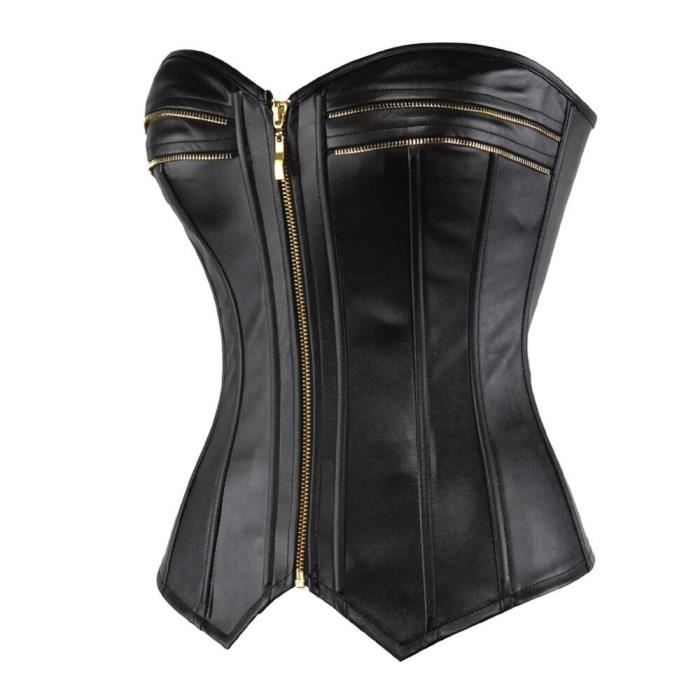 Bustier simili cuir femme outlet