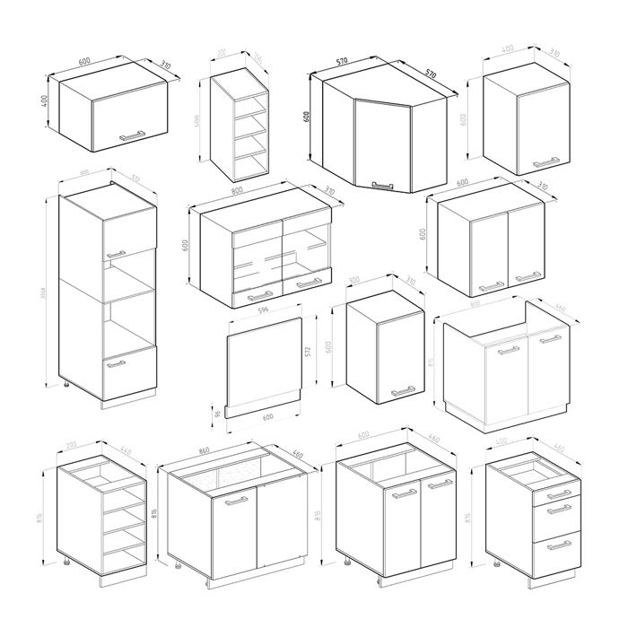 Acheter bloc cuisine R-Line 180cm chêne/blanc/brillant