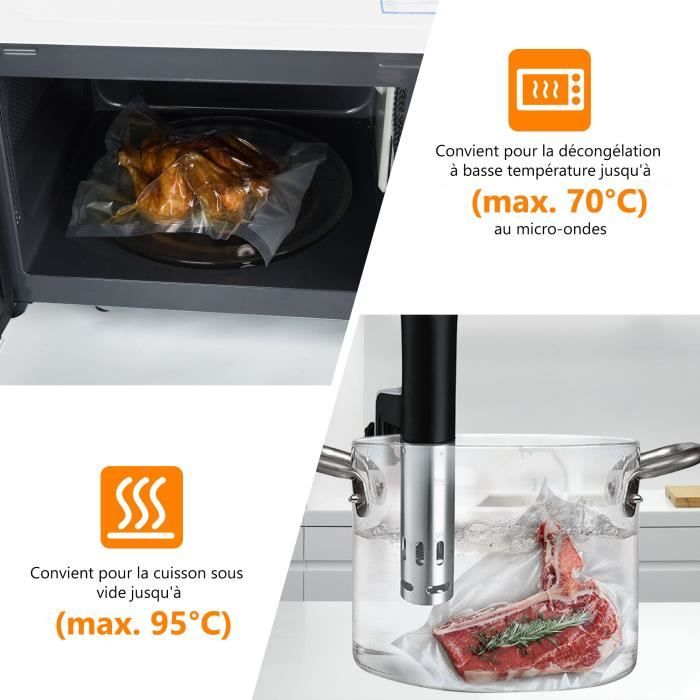 Set 4 Rouleaux Sous Vide Pour Aliments