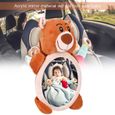 ARAMOX miroir de bébé de siège de voiture Miroir de jouet de siège de voiture de modèle d'ours de bande dessinée pour le jouet-3