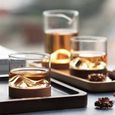 Verres - Verrines - Carafes,Tasse de montagne japonaise,verre de whisky,tasse à vin,ensemble - Type gaoshanbei-walnut - 101-200ml-3