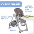 CHICCO Chaise Haute Polly Magic Relax 4 Roues cocoa-3