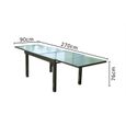Table extensible en aluminium - BRESCIA - CONCEPT USINE - Design moderne - Plateau en verre-3