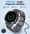 Montre Connectée Homme Femmes Intelligente Sport Etanche IP68 Smartwatch Fréquence Cardiaque pour iOS Android Téléphone, Noir-3