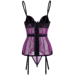 Bustier Corset Porte-jarretelles Bleu Et Noir - Taille M, Neuf Jamais Porté, Sans Marque