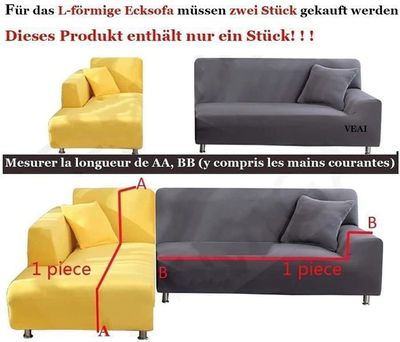 Housse De Canapé Imperméable 1 Place - Antidérapante - Avec Sangles