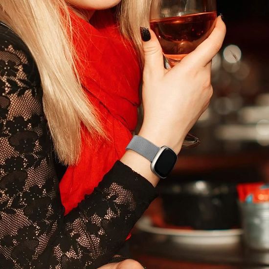 Bracelet Métal Acier Inoxydable Pour Fitbit Versa 3/Sense - Fermoir Magnétique