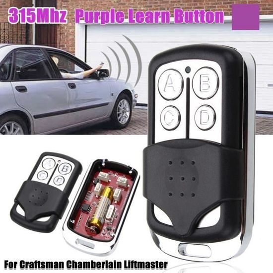 315 MHz 1 Pour Chamberlain 373 LM 4 bouton porte de garage Télécommande