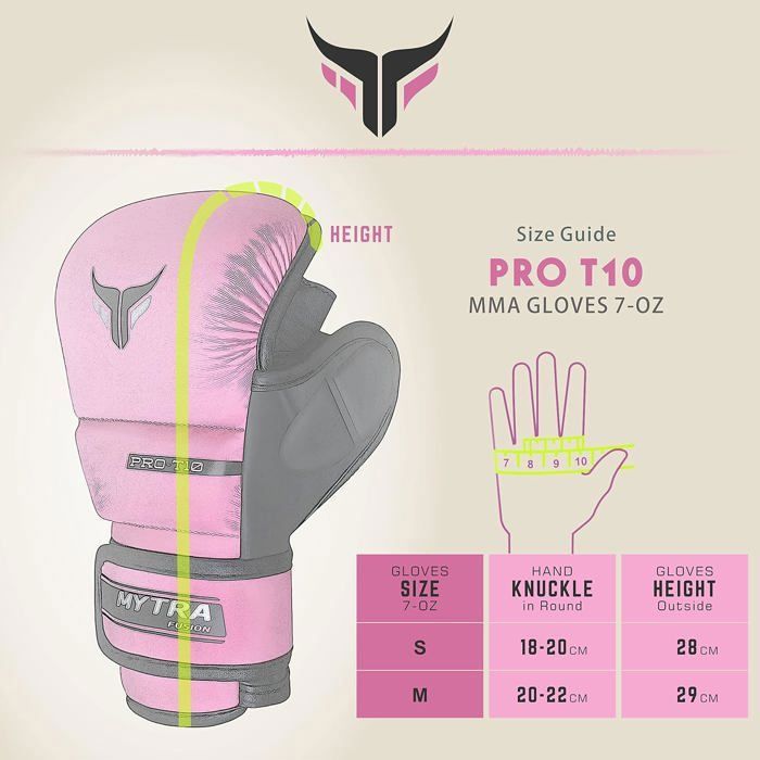 Gants MMA Mitaines Demi-Doigt Résistantes - Paumes Ouvertes Pour Entraînement Sac Et Arts Martiaux, Rose