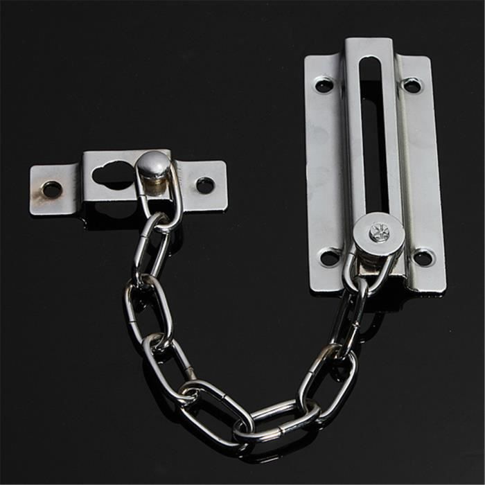 Acier Entrebâilleur Chaîne de Sécurité Porte Maison Serrure