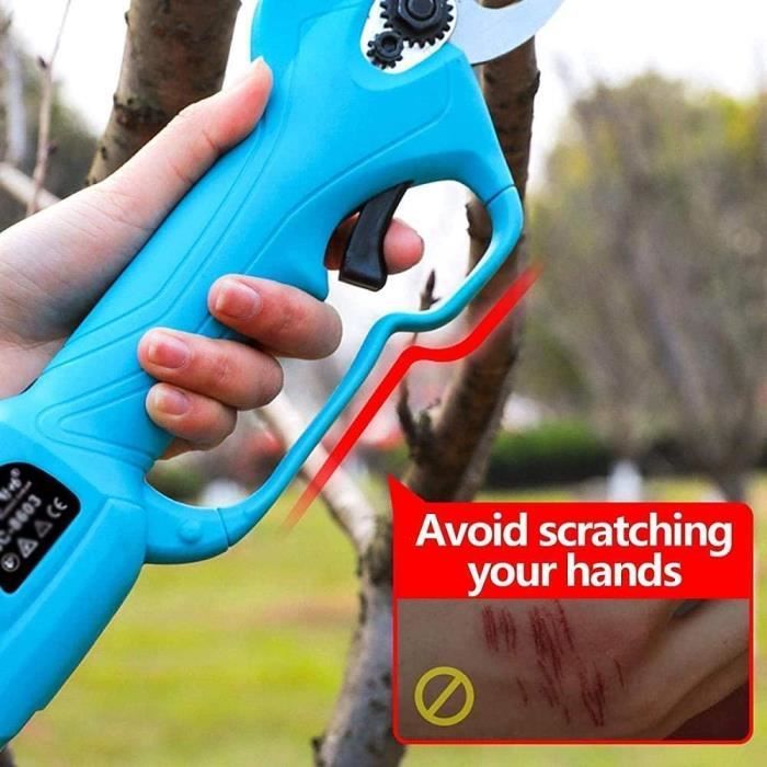 Sécateur Électrique Sans Fil Professionnel 21 V,Diamètre De Coupe De 35 Mm - Jardin