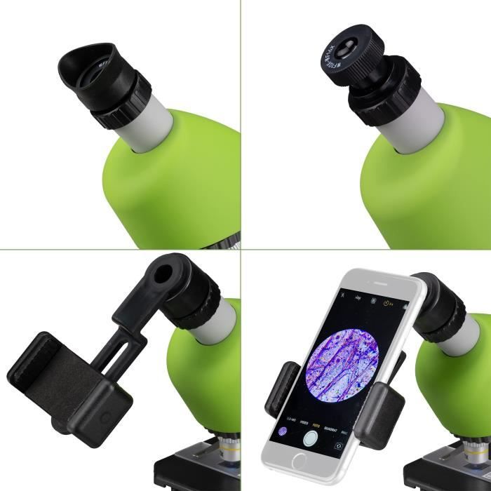 Bresser Junior Microscope 40x-640x avec éclairage LED et Fonctionnement à Piles Bresser Junior Microscope 40x-640x avec éclairage LED et Fonctionnement à Piles