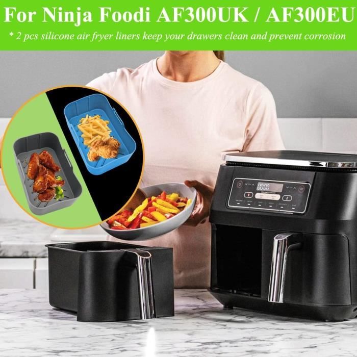 Accessoire Air Fryer,Paquet De 2 Moule Air Fryer Pour Ninja Foodi Af300Eu  Dual Zone Airfryer 7,6L - Sans Bpa & Lave-Vaissel[x396] - Cdiscount  Electroménager