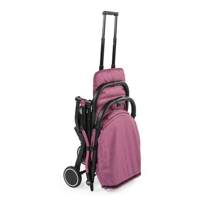 Chicco Trolley Me Poussette Canne Bébé Ultra Légère, Compacte, Pliable et  Inclinable de la Naissance à 15 kg, avec Système Trolley, Housse de Pluie  Incluse, et CapoteExtensible - Rose, 1.0 Pièce, 