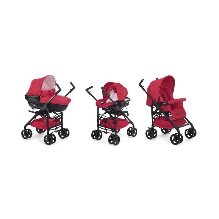 Poussette chicco trio sprint rouge store