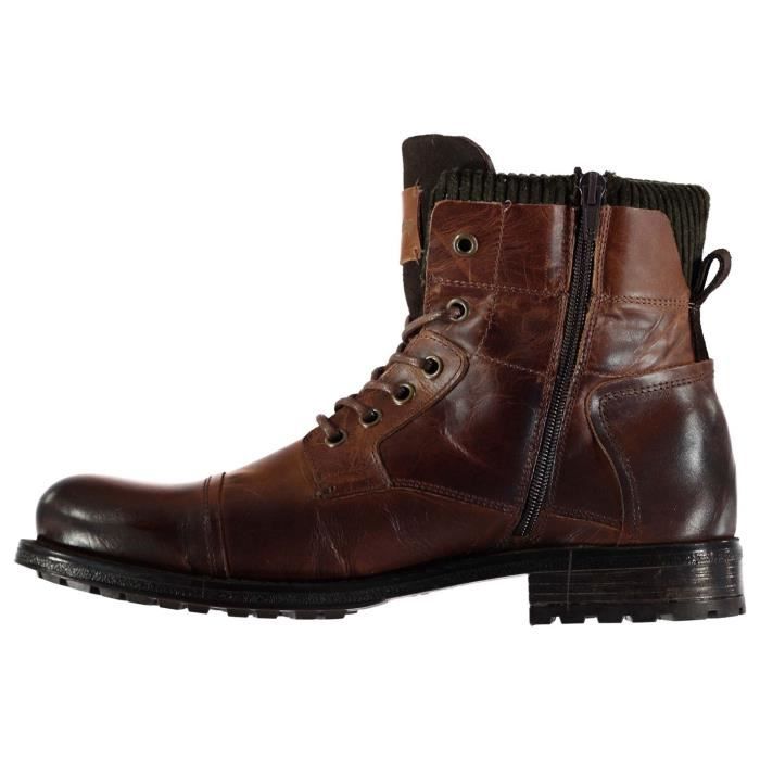 Bottes Robustes Hommes FIRETRAP Hays Marron Fermeture