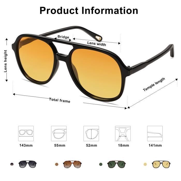 Lunettes de Soleil Homme Femme Polarisees Lunette Polarisante Carrees Retro Vintage annees 70 pour la Conduite Jaune Achat Vente lunettes de soleil Homme Adulte Neuf Charniere flexible Cdiscount