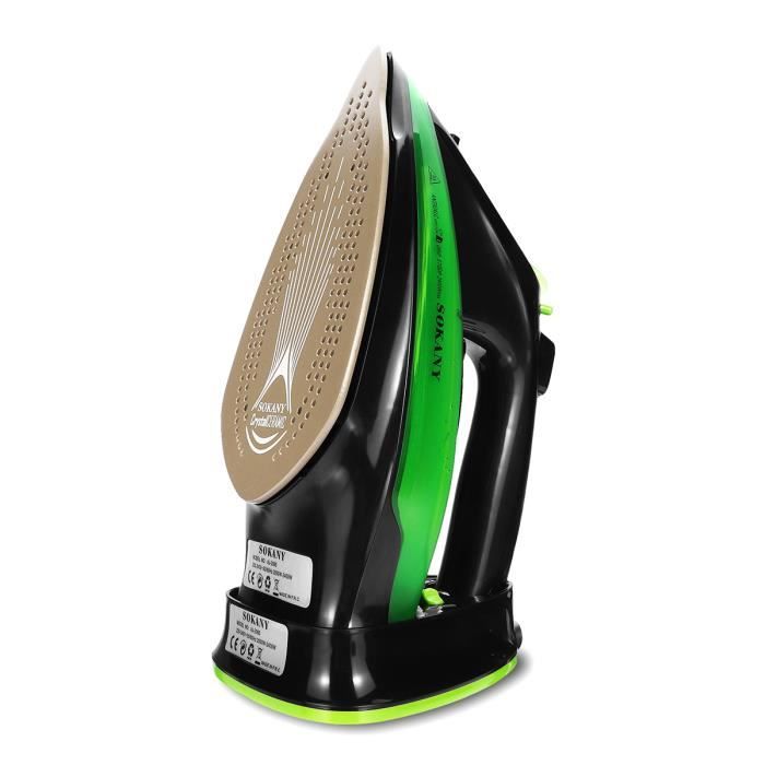 Fer  Vapeur Repasser 2400W Sans fil 5 Vitesse Rglable Anti-goutte  Anti-calcaire EU Plug Vert - Cdiscount Electromnager