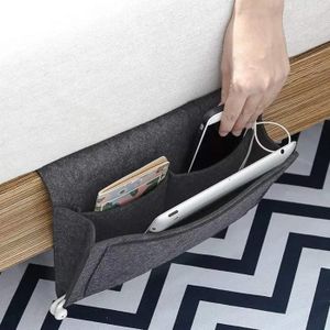 Support de télécommande pour accoudoir de canapé, organiseur antidérapant avec 5 poches – Organisation de la maison pour livre, camping-car, lunettes de soleil, ordinateur portable, téléphone, manette