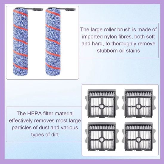 Brosse à Rouleau De Remplacement Et Filtre Pour Aspirateur Tineco