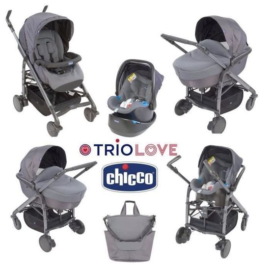 poussette trio love silver