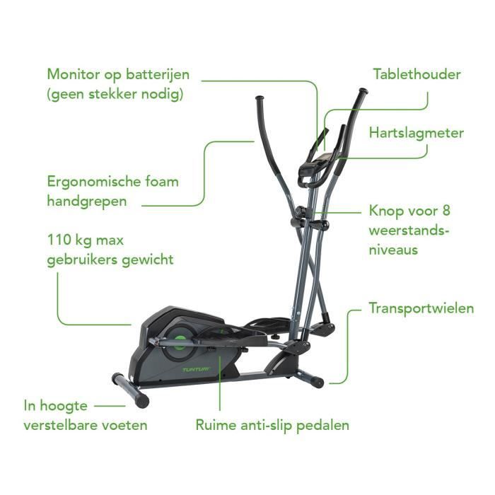 TUNTURI Velo elliptique Cardio Fit Crosstrainer C30 Cdiscount Sport