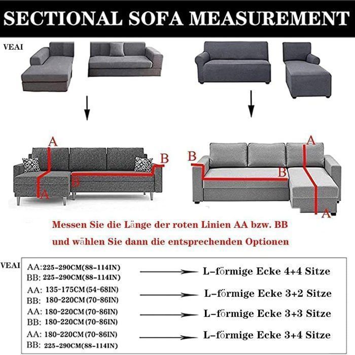 OOCCO Housse De Canapé Extensible, Housse De Canapé 1 2 3 4 Places Une Pièce Avec Jupe Housse De Fauteuil Housses De Canapé Housse De Canapé Durable Et Lavable Protection De Meubles